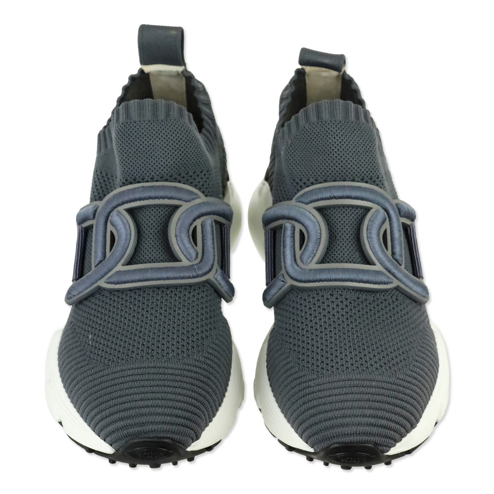 Tod's Grey Fabric Chain Kate Slip-On Sneakers
