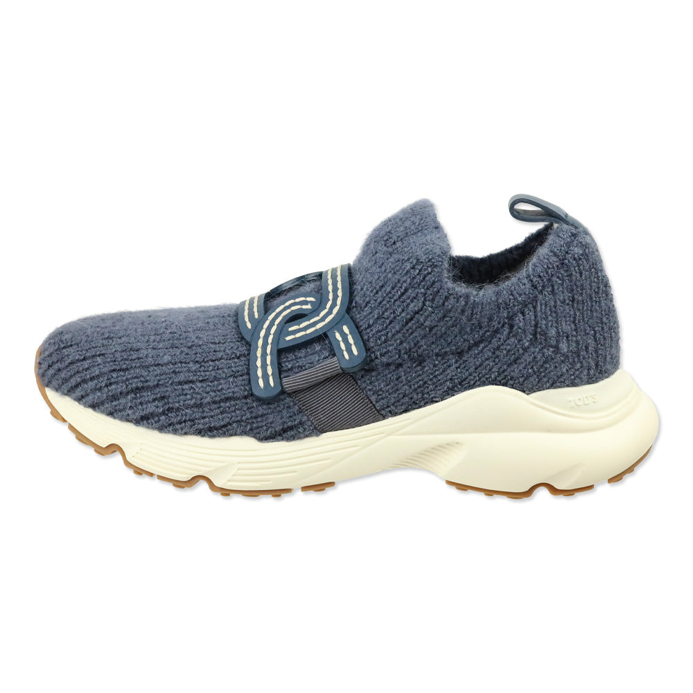 Tod's Grigio Brooklyn Blue Knitted Kate Sneakers