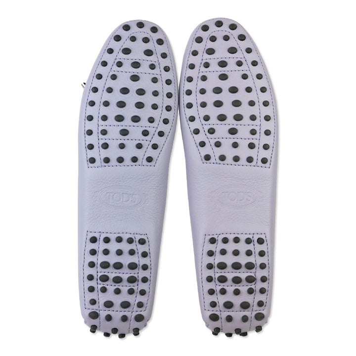 Tod's Lavender Leather Gommino Tie Driving Loafer