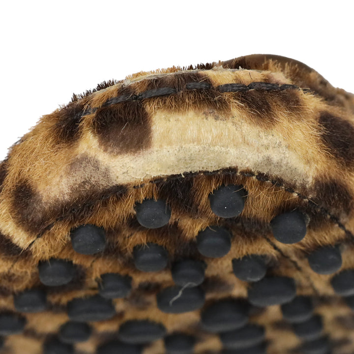 Tod's Leopard Print Calf Hair Gommino Driving Penny Loafers