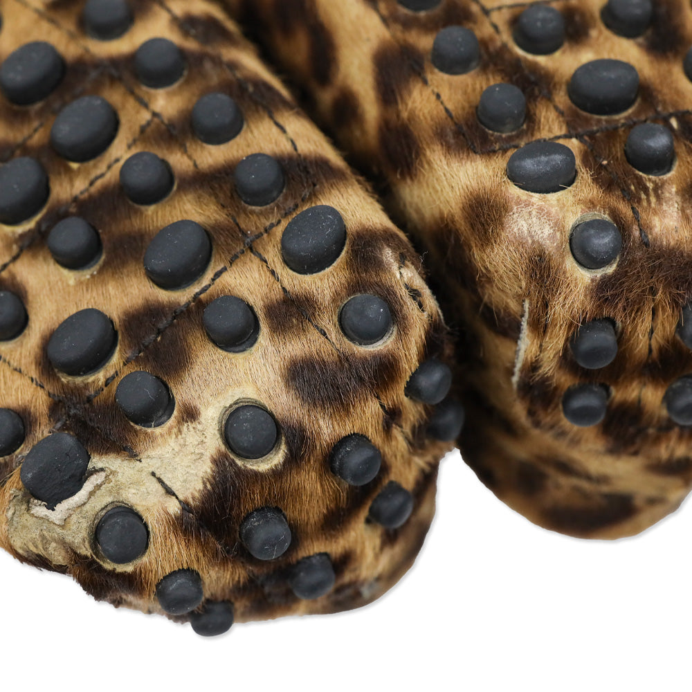 Tod's Leopard Print Calf Hair Gommino Driving Penny Loafers