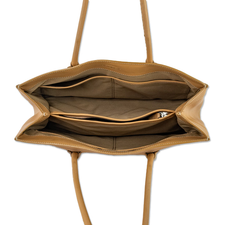 Tod's Medium Tan Leather Mocassino Tote