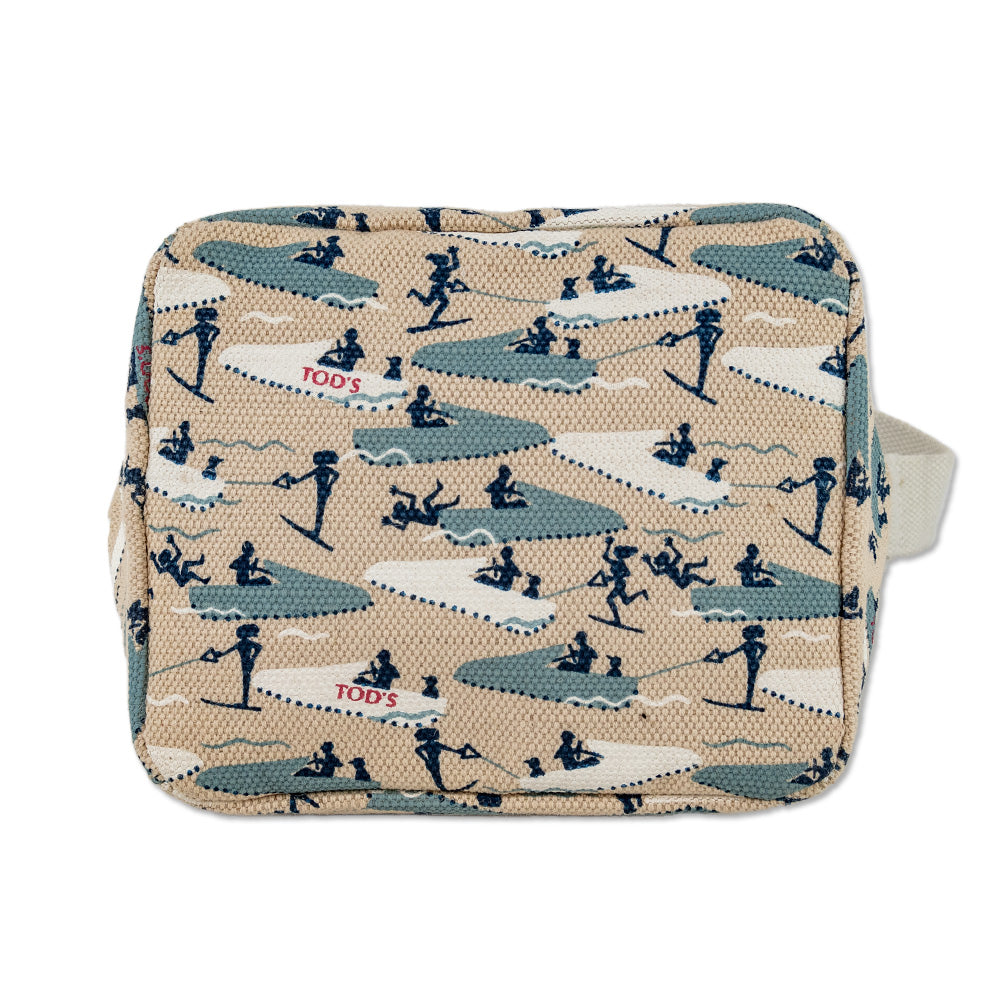 Tod's Multicolor Water Ski Printed Canvas Shoulder Bag