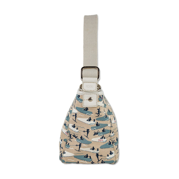 Tod's Multicolor Water Ski Printed Canvas Shoulder Bag