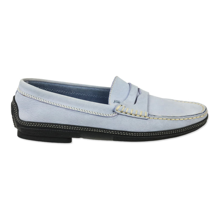 Tod's Periwinkle Nubuck Penny Driver