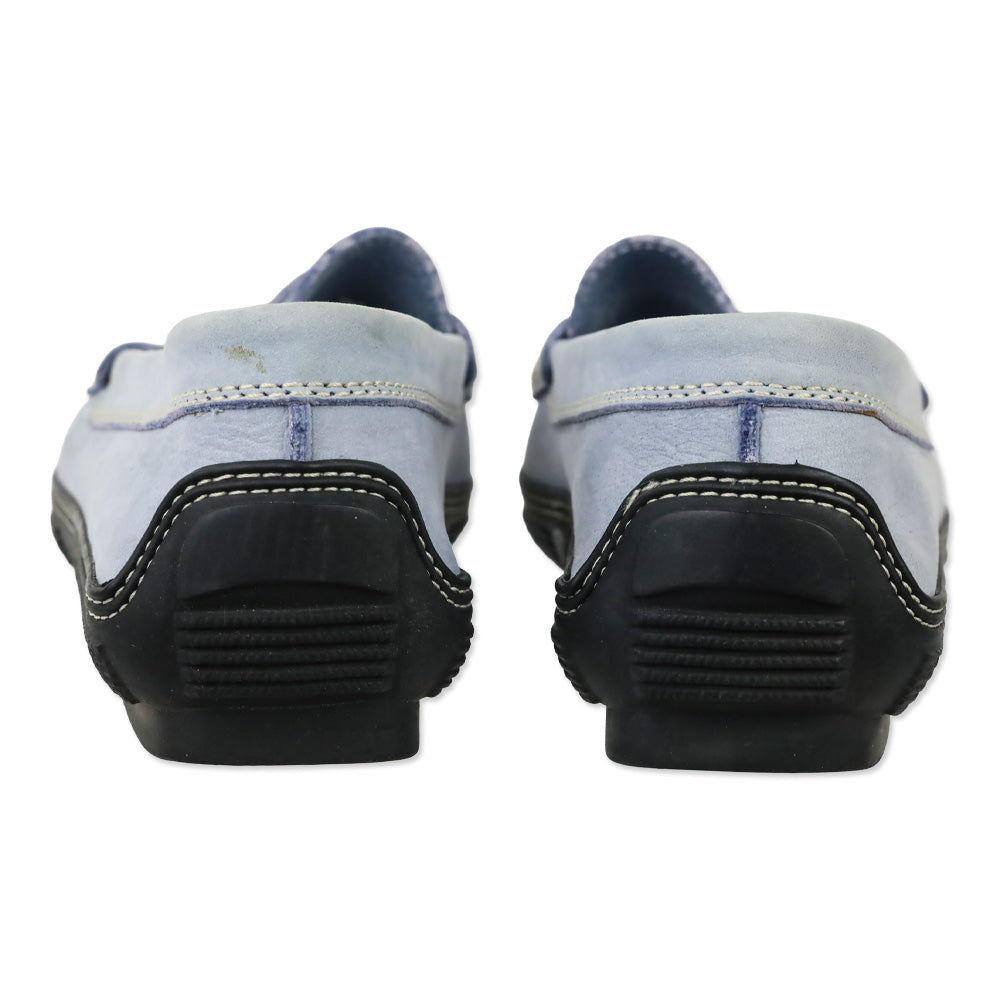 Tod's Periwinkle Nubuck Penny Driver