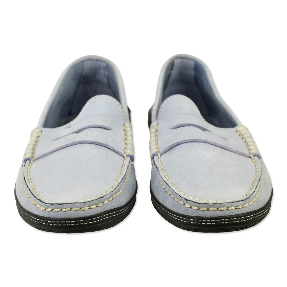 Tod's Periwinkle Nubuck Penny Driver