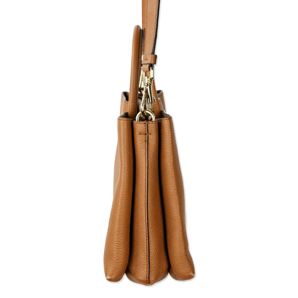 Tod's Small T Timeless Caramel Leather Tote Bag