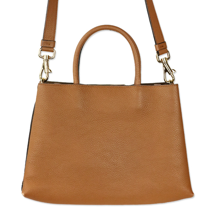 Tod's Small T Timeless Caramel Leather Tote Bag
