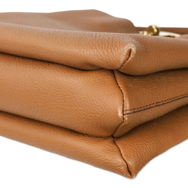 Tod's Small T Timeless Caramel Leather Tote Bag