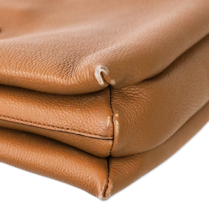 Tod's Small T Timeless Caramel Leather Tote Bag