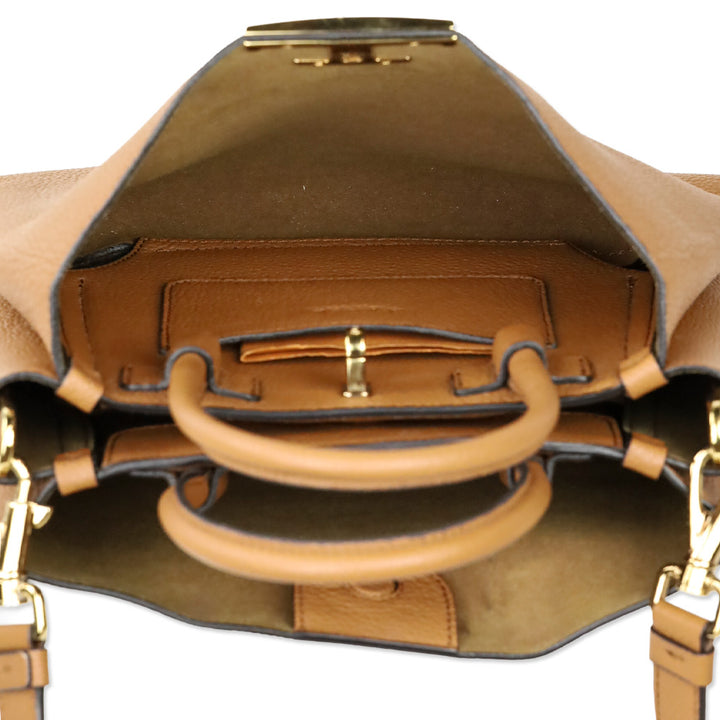 Tod's Small T Timeless Caramel Leather Tote Bag