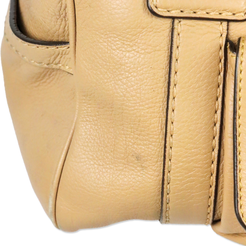 Tod's Tan Leather Besonville Media Bag