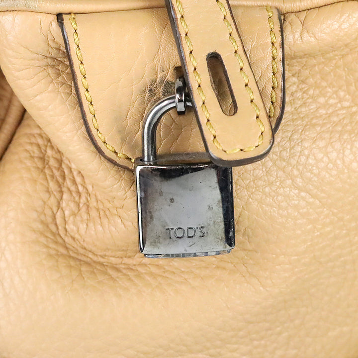 Tod's Tan Leather Besonville Media Bag