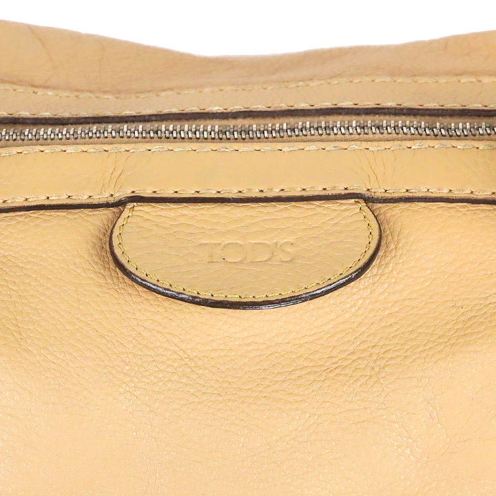 Tod's Tan Leather Besonville Media Bag