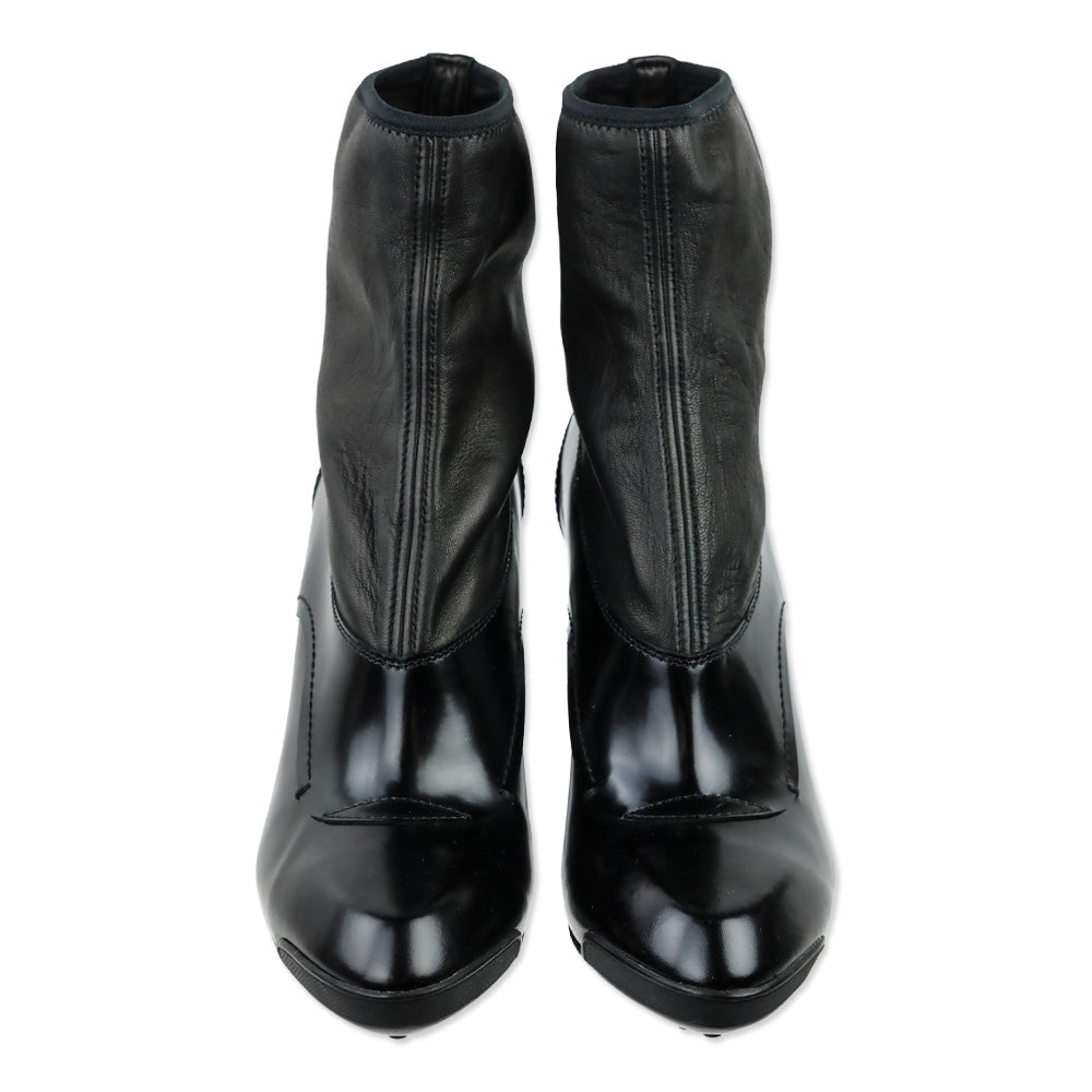 Tod's Vintage 100mm Black Leather Ankle Booties