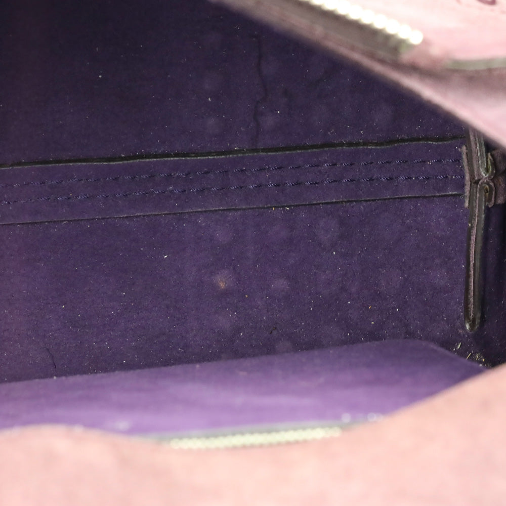 Tod's Purple Suede Studded Medium Wave Bag