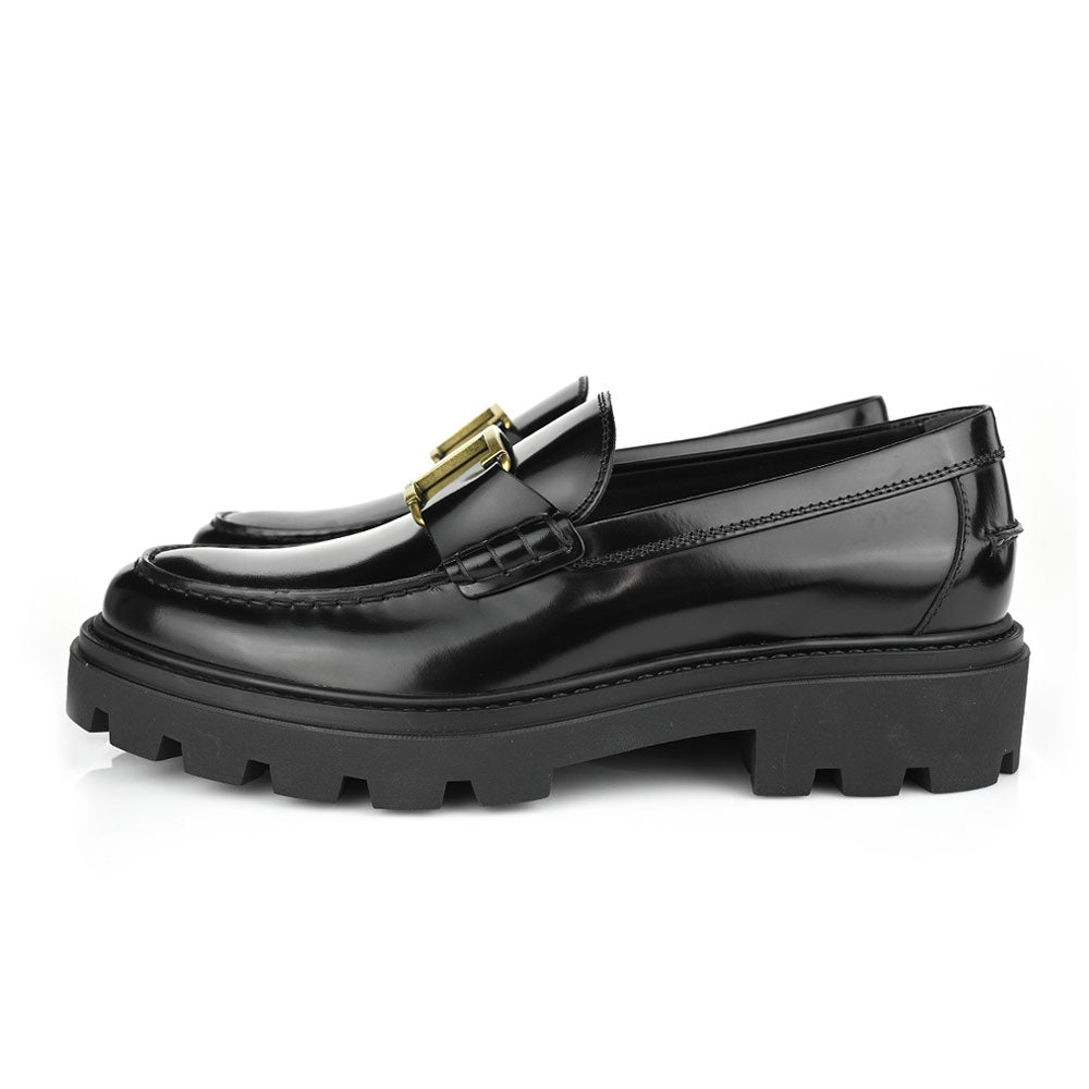 Tod's Mens T Timeless Black Leather Loafers