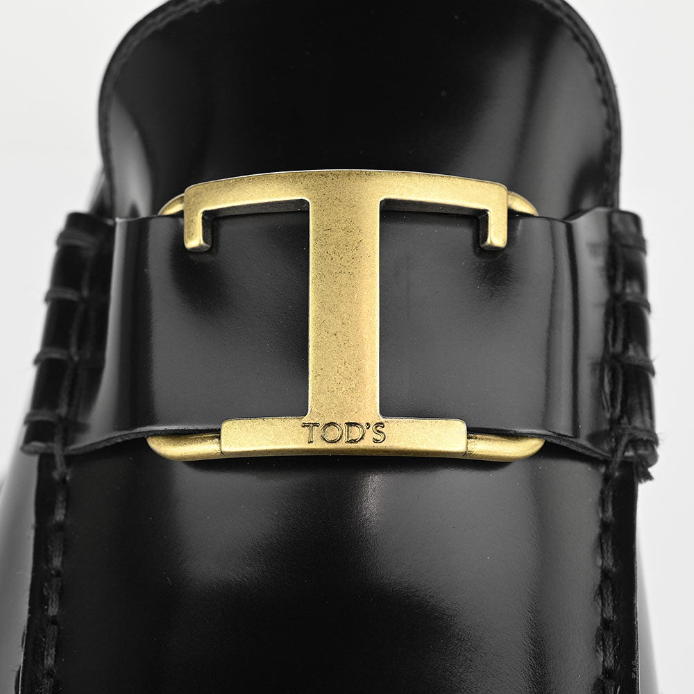 Tod's Mens T Timeless Black Leather Loafers | DBLTKE Luxury