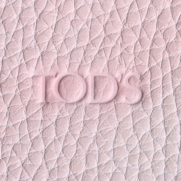 Tod's Pink & White Leather Tote Bag