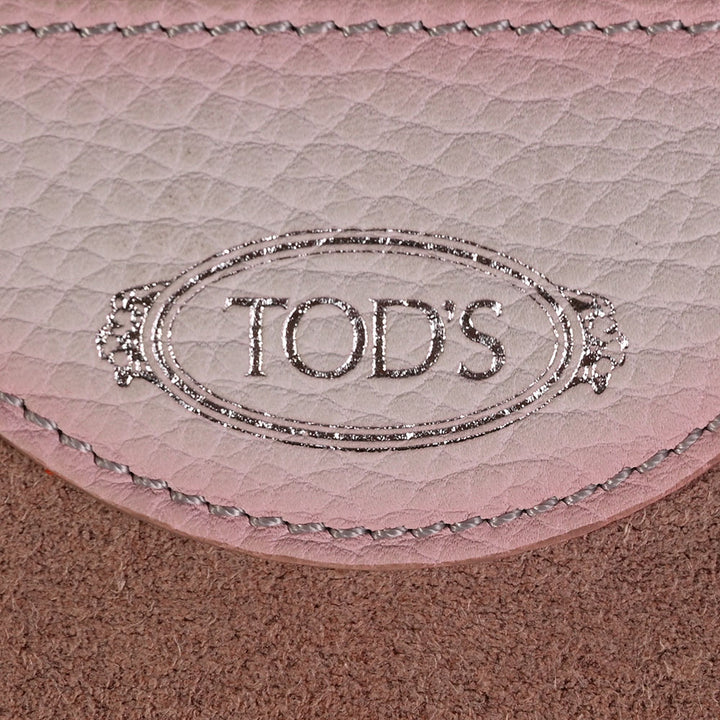 Tod's Pink & White Leather Tote Bag