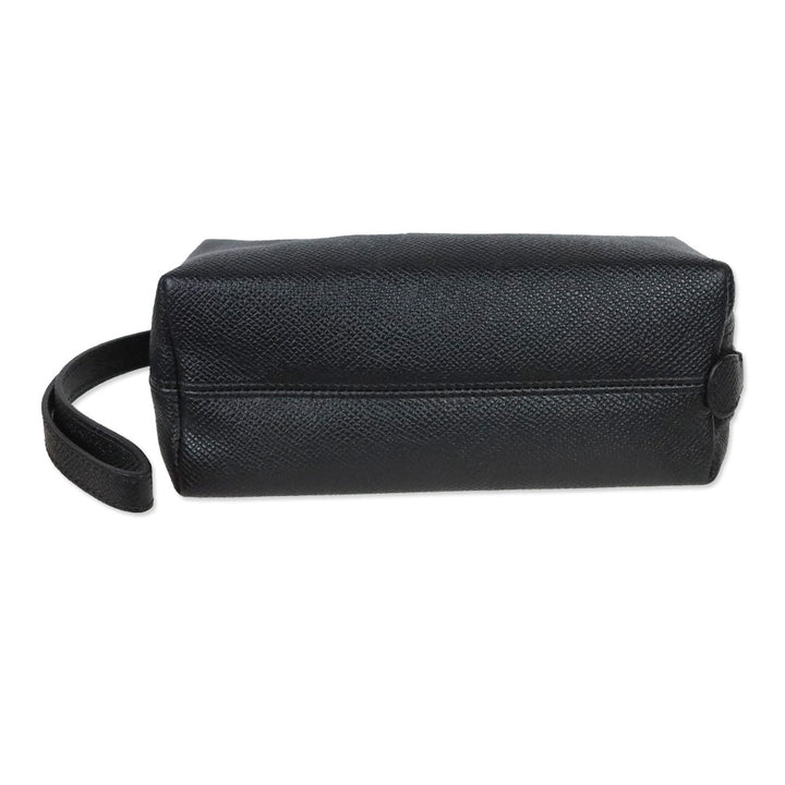 Tod's Black Pebble Leather Pouch with Wristlet