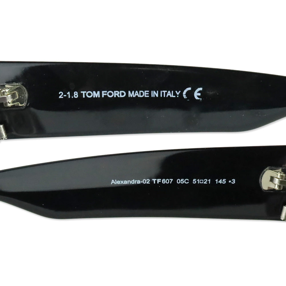 Tom Ford Alexandra-02 Black/Ruthenium Cat Eye Sunglasses