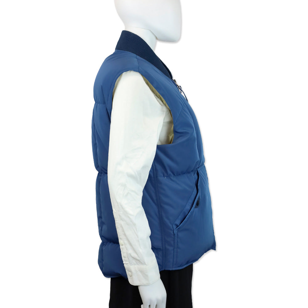 Tom Ford Blue Quilted Micro Ottoman Down Gilet Puffer Vest