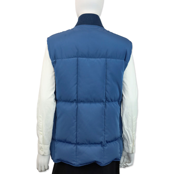 Tom Ford Blue Quilted Micro Ottoman Down Gilet Puffer Vest