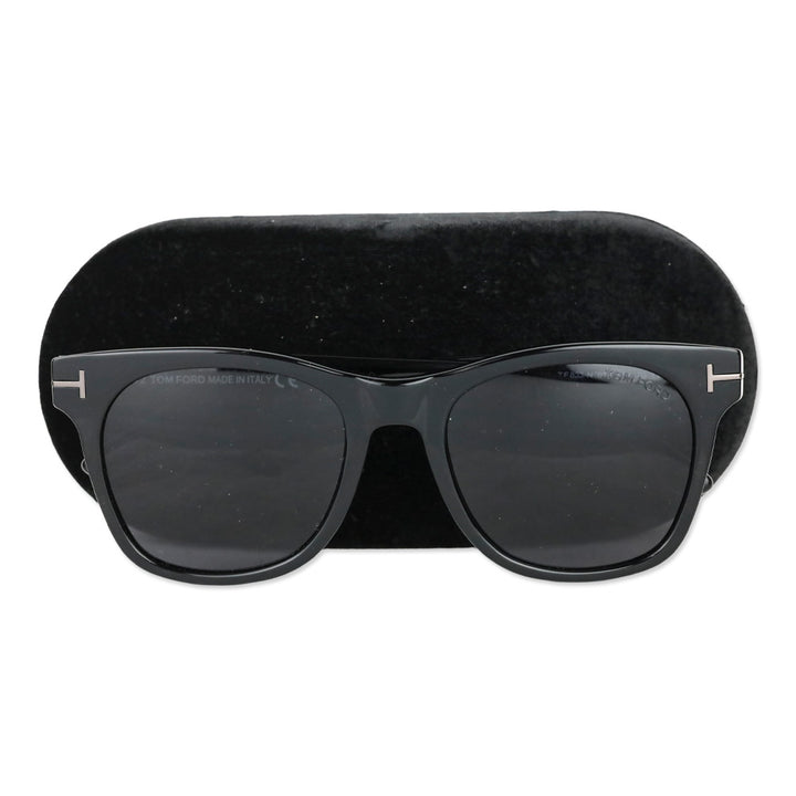 Tom Ford Brooklyn Shiny Black Full-Rim Square Acetate Sunglasses