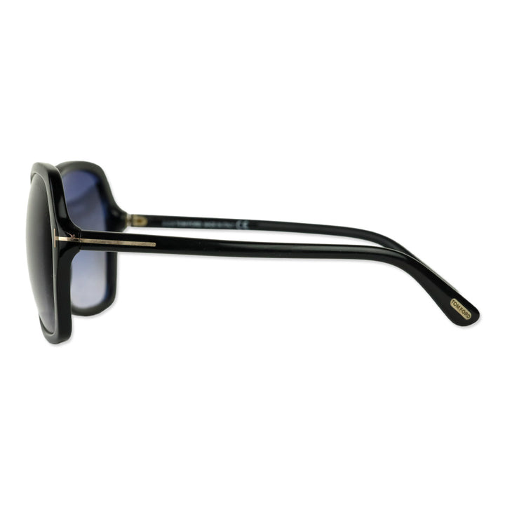 Tom Ford Carola Black Round Sunglasses