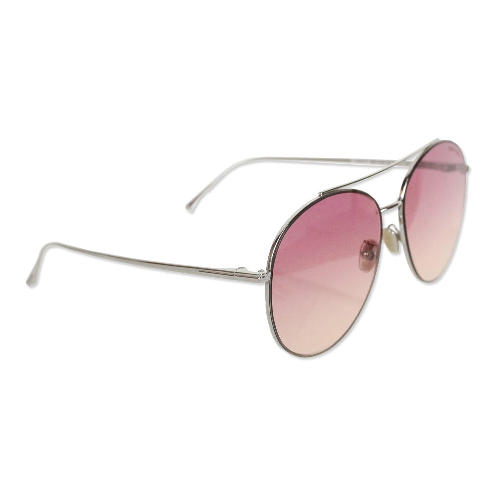 Tom Ford Cleo Silver Aviator Purple Gradient Sunglasses