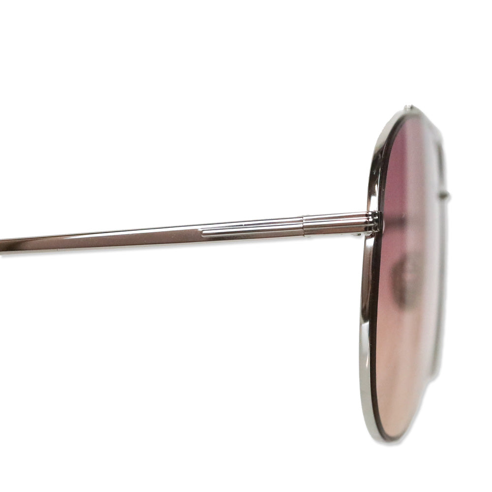 Tom Ford Cleo Silver Aviator Purple Gradient Sunglasses