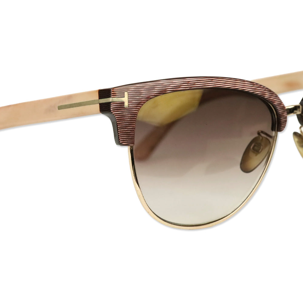 Tom Ford Fany Brown Cat-Eye Browline Sunglasses