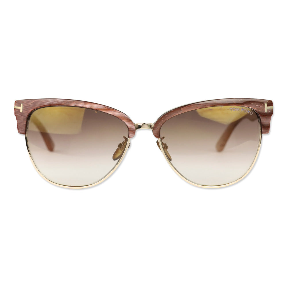 Tom Ford Fany Brown Cat-Eye Browline Sunglasses