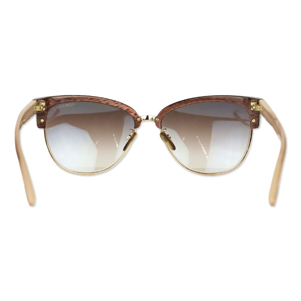 Tom Ford Fany Brown Cat-Eye Browline Sunglasses