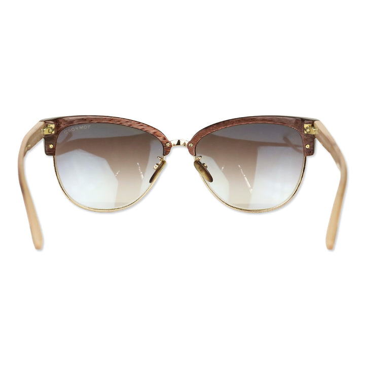 Tom Ford Fany Brown Cat-Eye Browline Sunglasses