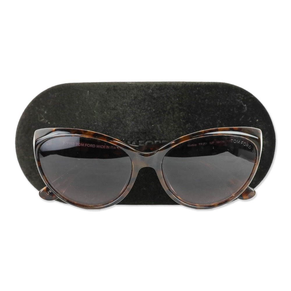 Tom Ford Martina Havana Cat Eye Sunglasses
