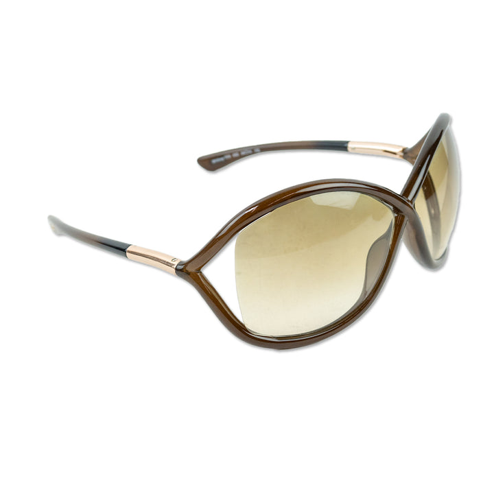 Tom Ford Whitney Oversized Brown Round Sunglasses