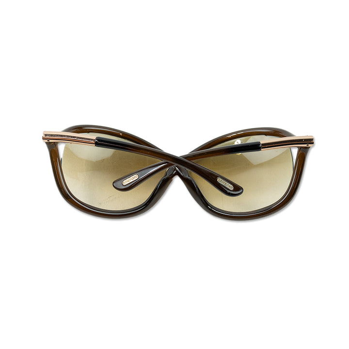 Tom Ford Whitney Oversized Brown Round Sunglasses