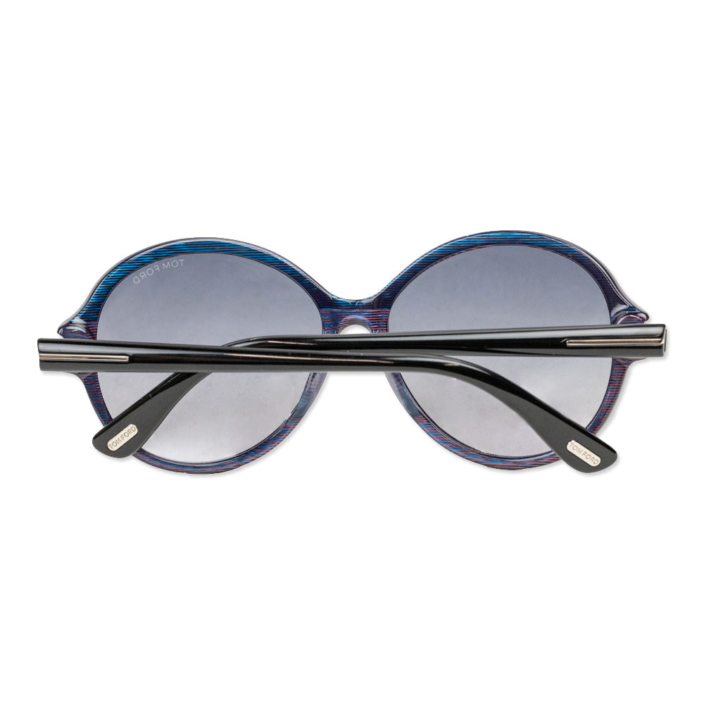 Tom Ford Milena Purple/Blue Gradient Round Sunglasses