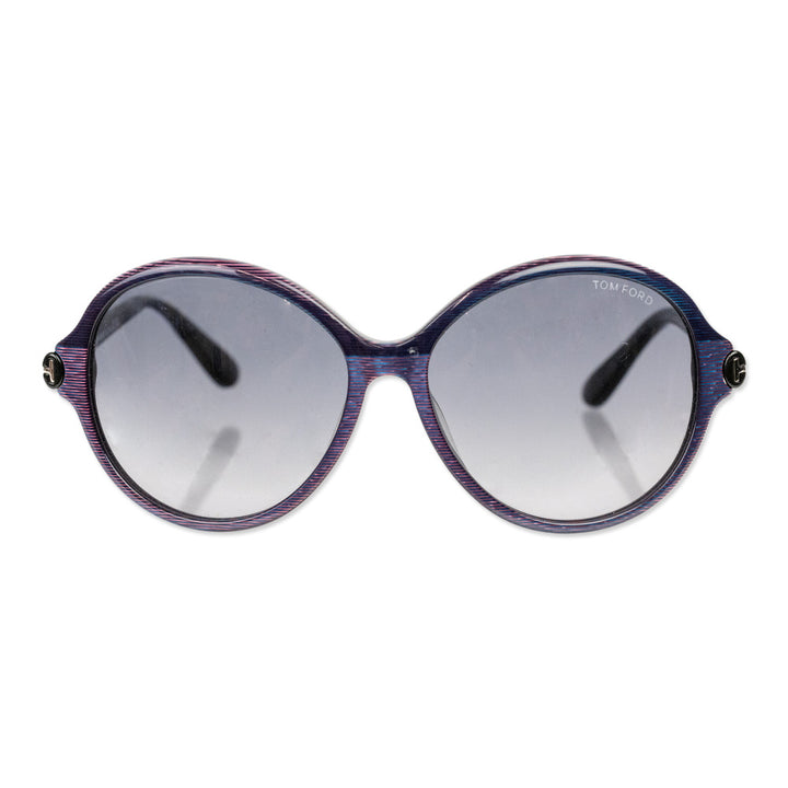 Tom Ford Milena Purple/Blue Gradient Round Sunglasses