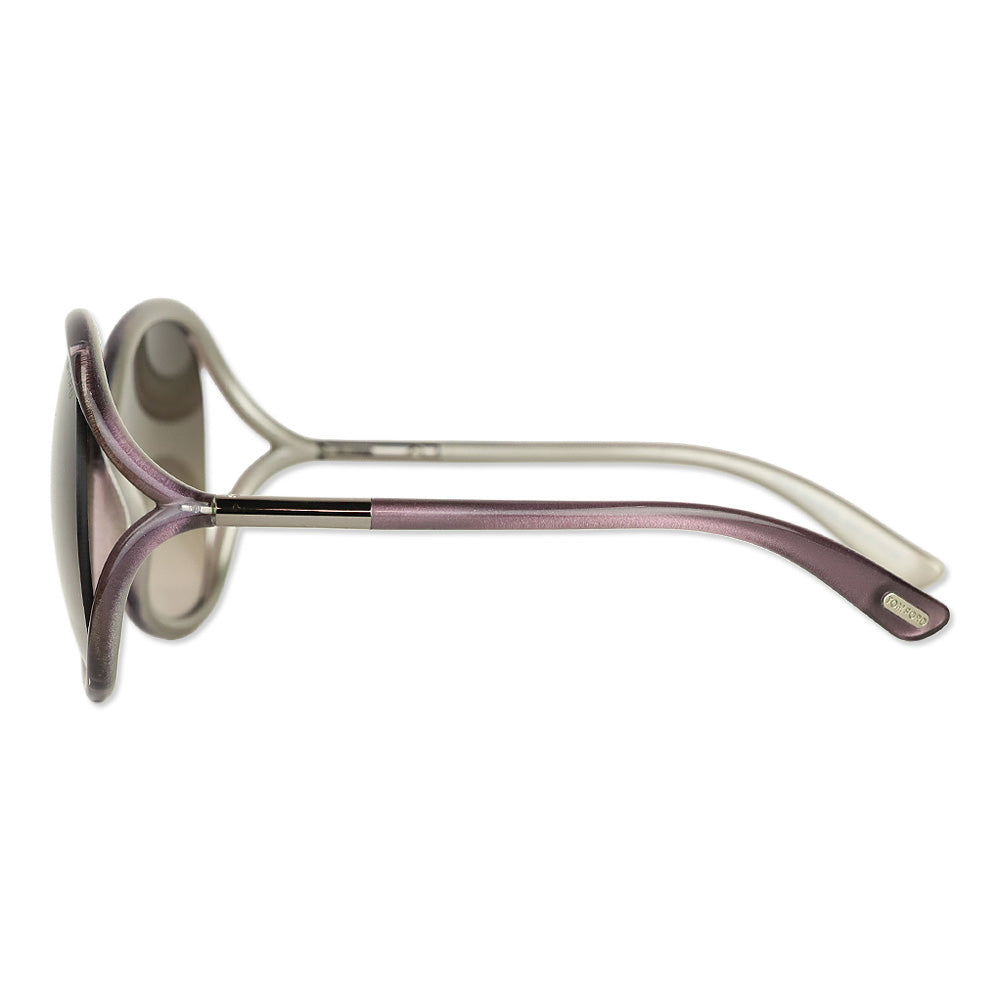 Tom Ford Rhi Purple Acetate Round Oversized Sunglasses