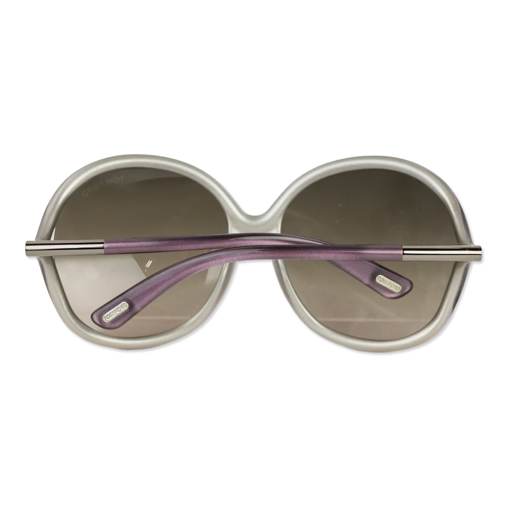 Tom Ford Rhi Purple Acetate Round Oversized Sunglasses