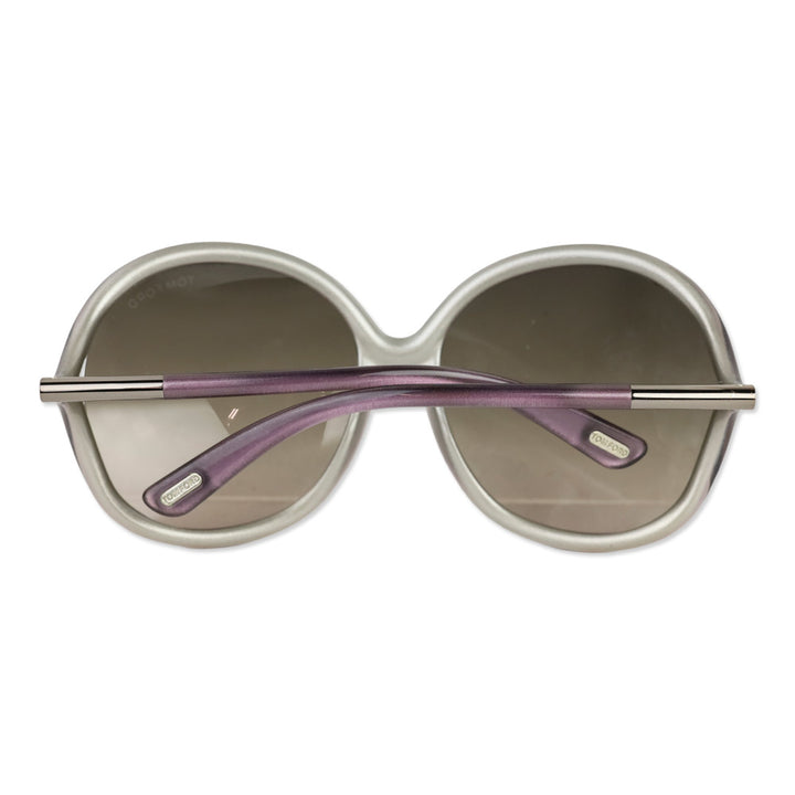Tom Ford Rhi Purple Acetate Round Oversized Sunglasses