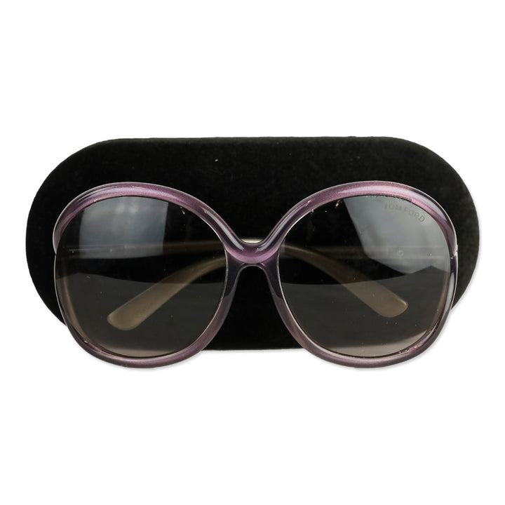 Tom Ford Rhi Purple Acetate Round Oversized Sunglasses