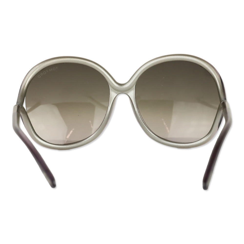 Tom Ford Rhi Purple Acetate Round Oversized Sunglasses