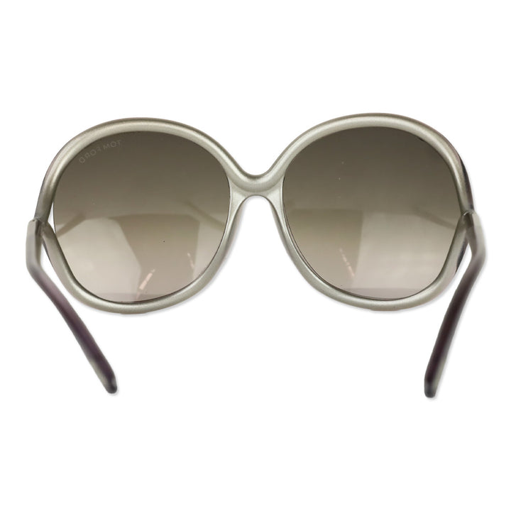 Tom Ford Rhi Purple Acetate Round Oversized Sunglasses