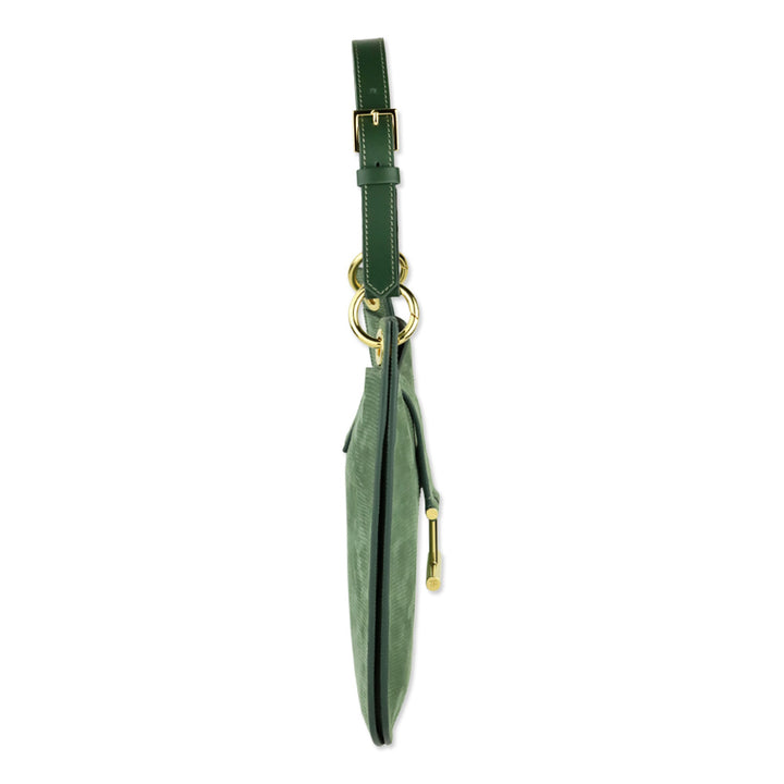 Tom Ford Small Tara Lizard Embossed Laurel Green Leather Top Handle Bag