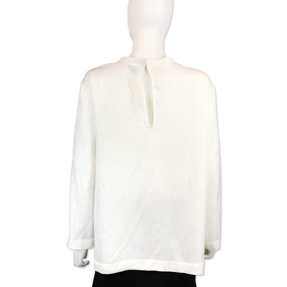 Tom Ford White Sheer Long Sleeve Top